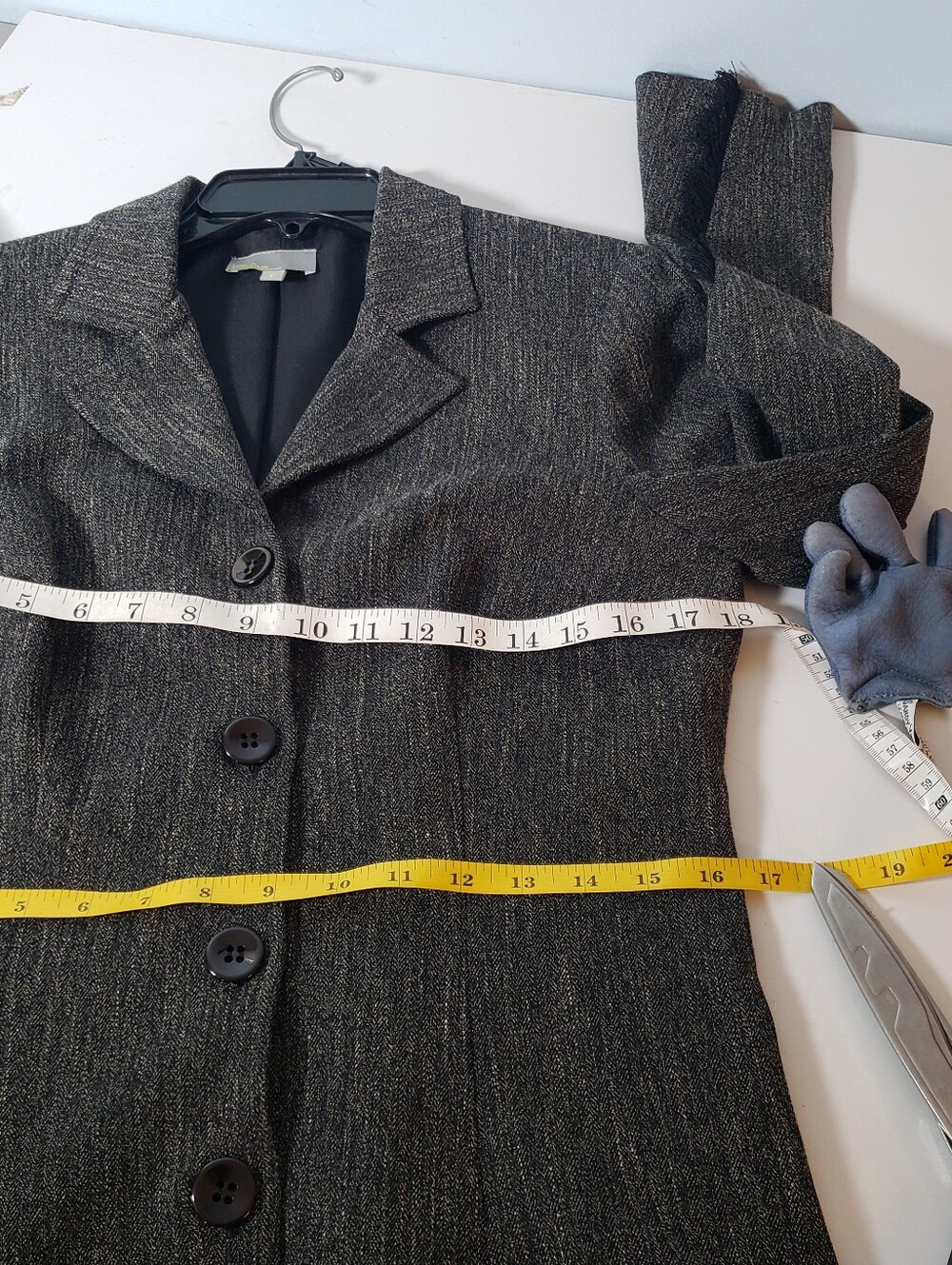 Linea Domani Vintage Skirt Suit Set Fringe Accents 6 Academia Career Events Fall - Picture 12 of 14